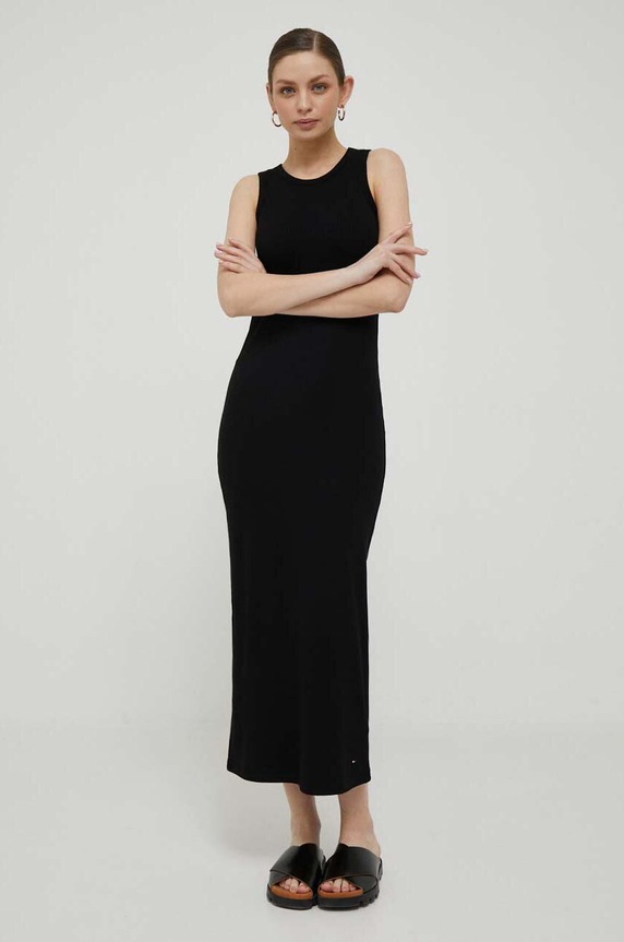 Tommy Hilfiger rochie maxi negru WW0WW38838
