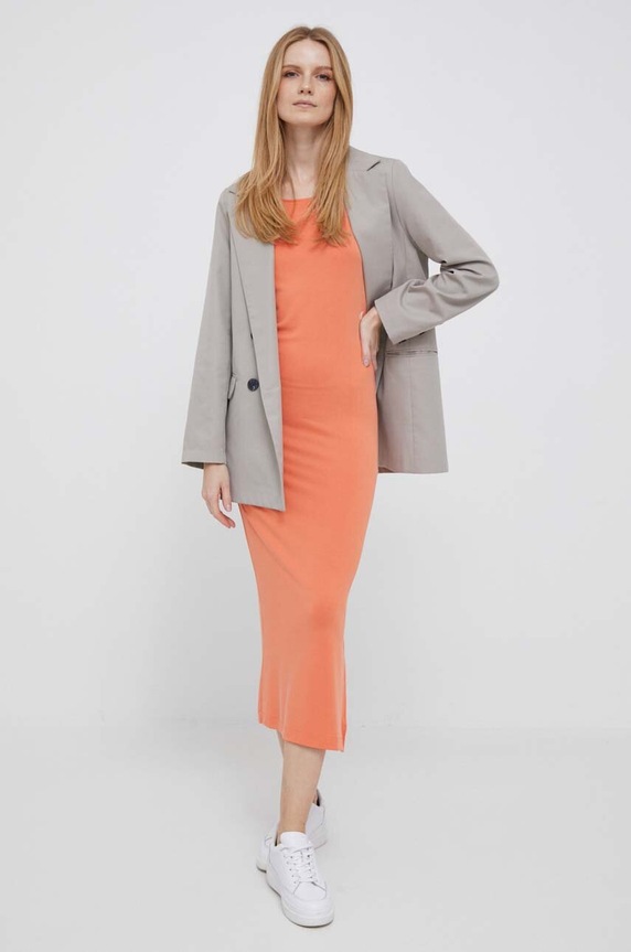 Φόρεμα Calvin Klein Jeans J20J221409 πορτοκαλί AW23
