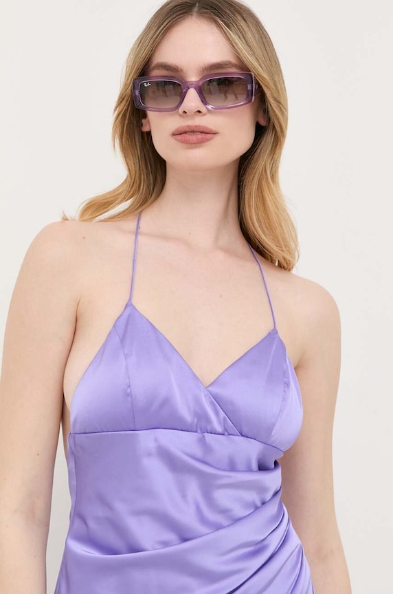 Φόρεμα Bardot μωβ 58657DB.VIOLET