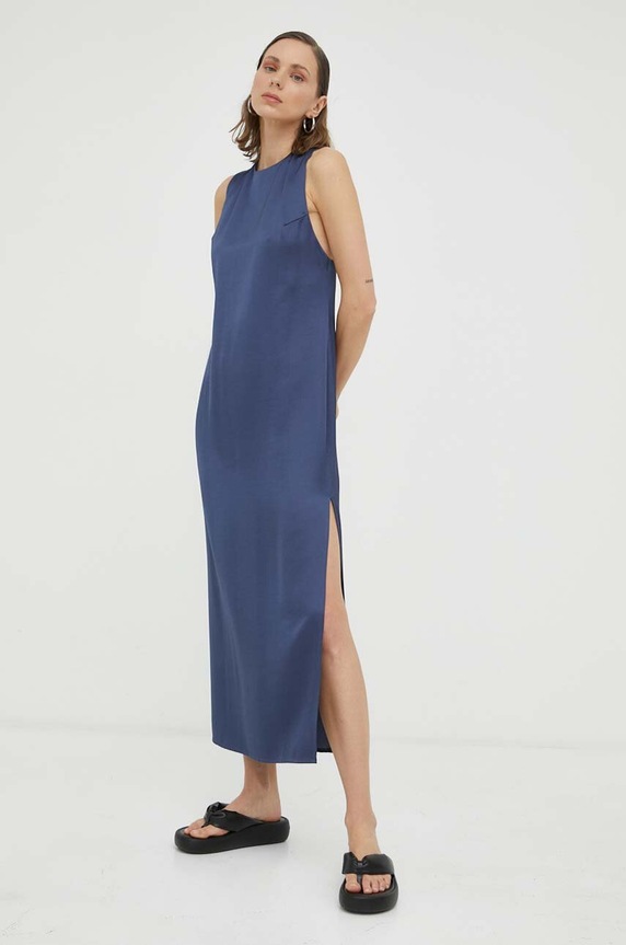 Samsoe Samsoe ruha ujjatlan sötétkék F23200098