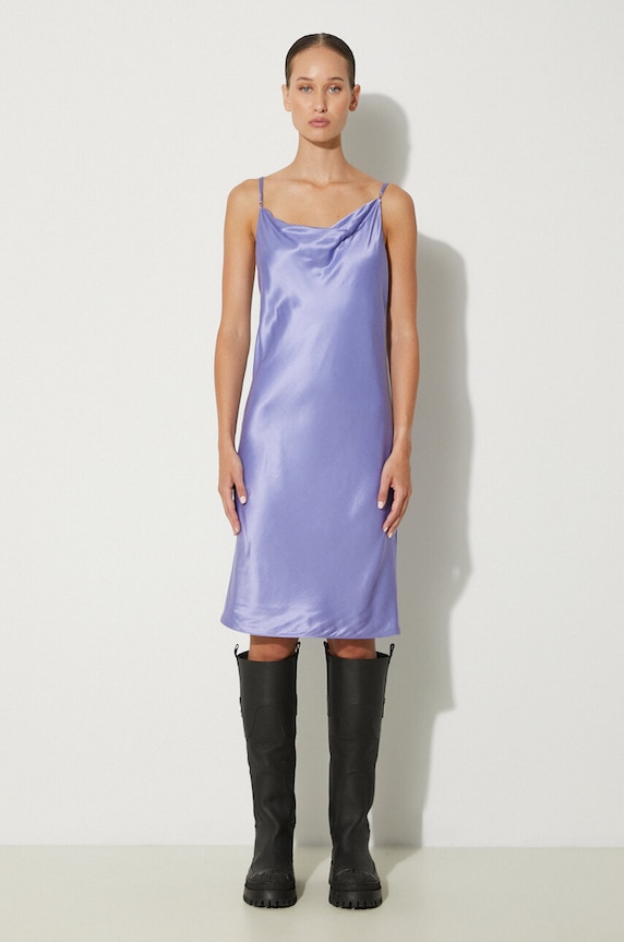 Samsoe Samsoe vestito con aggiunta di seta F23200091 violetto AW23