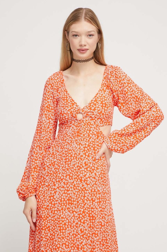 Billabong sukienka pomarańczowy ABJWD00612