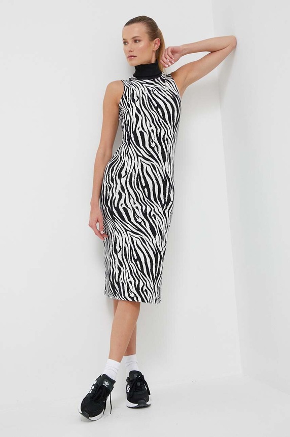 adidas Originals rochie midi negru IJ7780