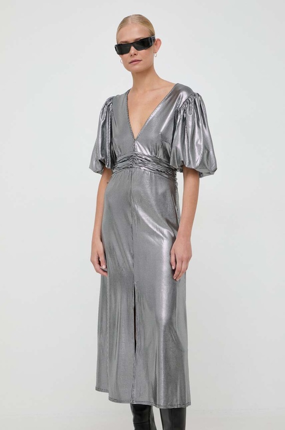 Φόρεμα Notes du Nord εμπριμέ ασημί 13339