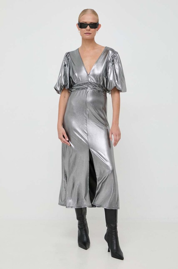 Φόρεμα Notes du Nord 13339 ασημί AW23