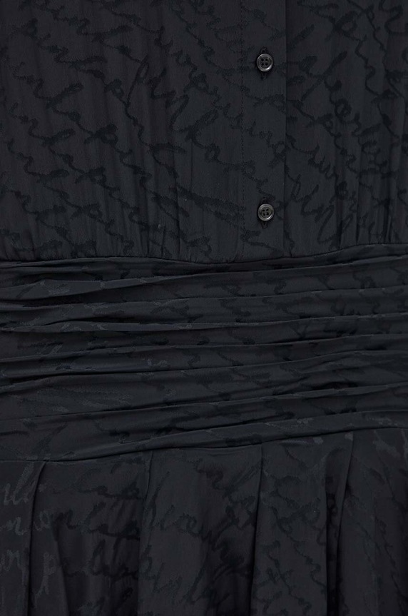 Φόρεμα από συνδιασμό μεταξιού Pinko 102306.A193 μαύρο