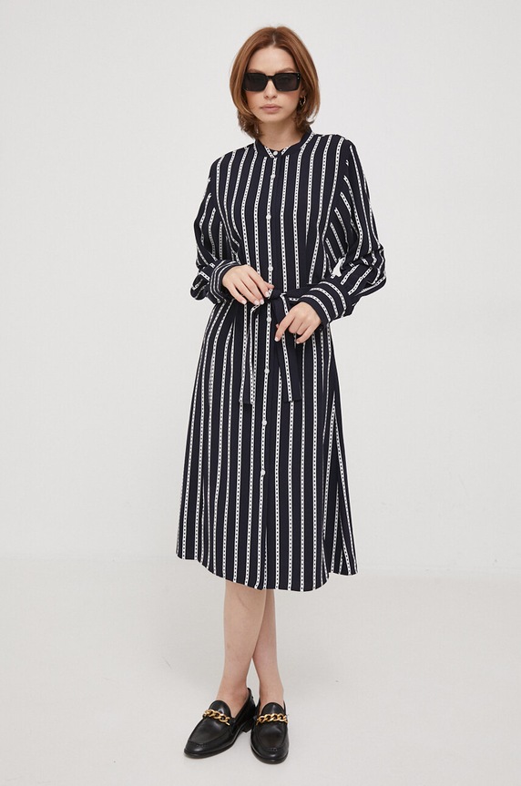Šaty Tommy Hilfiger WW0WW40365 námořnická modř AW23