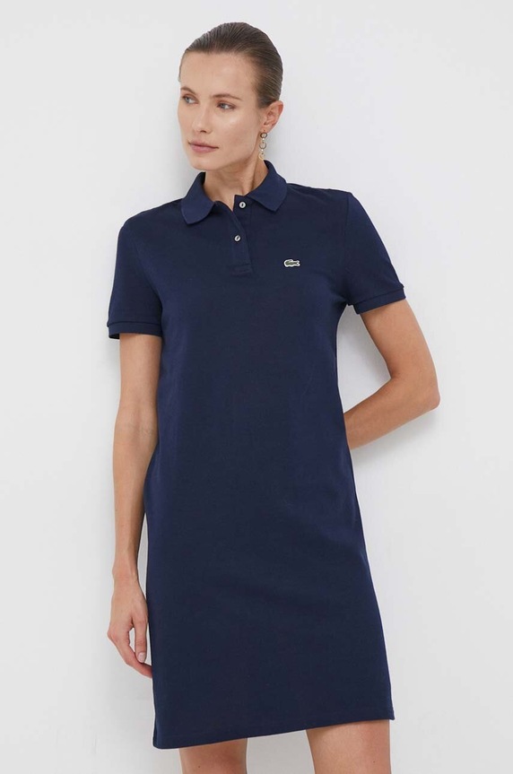 Lacoste pamut ruha rövid sötétkék EF7767