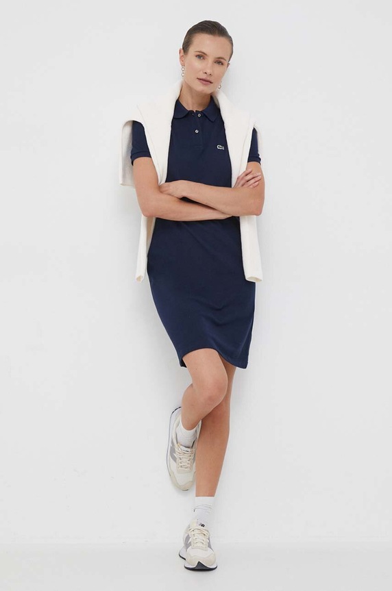 Lacoste pamut ruha EF7767 sötétkék SS24