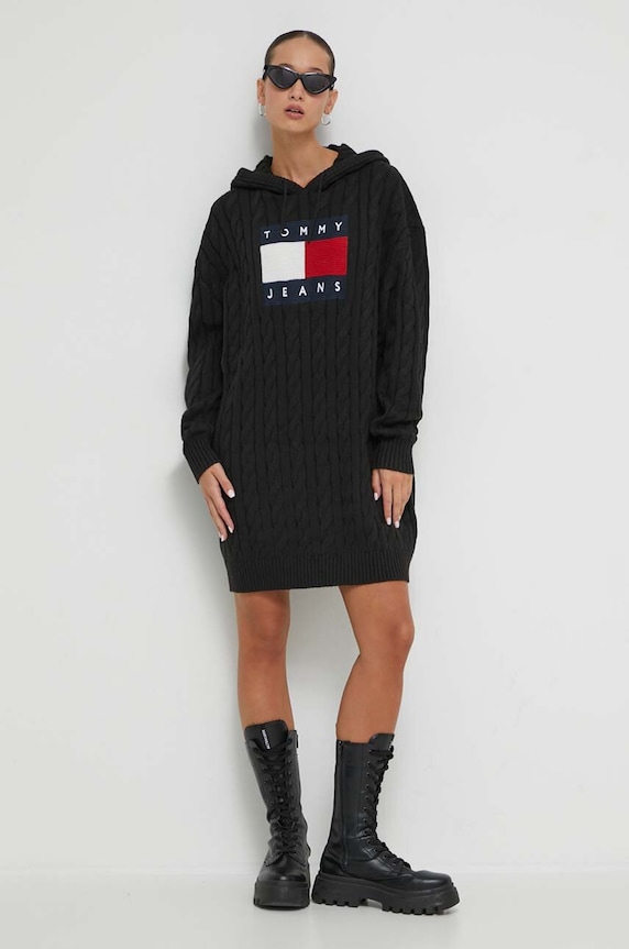 Φόρεμα Tommy Jeans casual μαύρο DW0DW16486