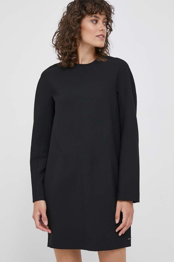 Φόρεμα Calvin Klein με ελαστάν μαύρο K20K205966
