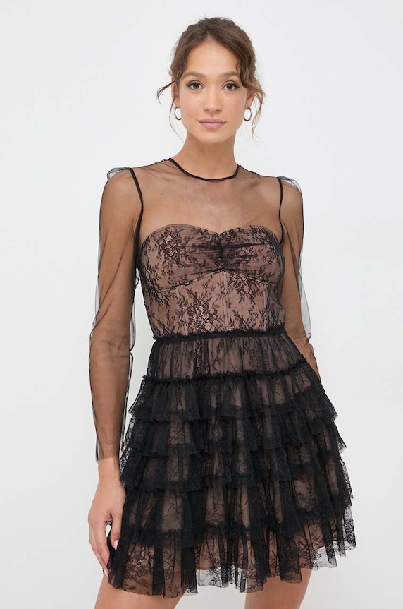 Twinset sukienka rozkloszowany czarny 232TT2071