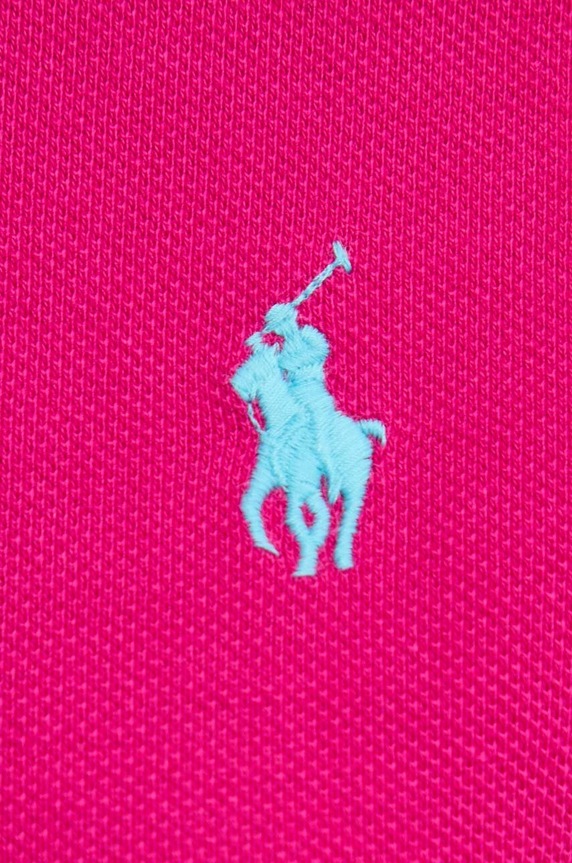 Βαμβακερό φόρεμα Polo Ralph Lauren 211799490 ροζ