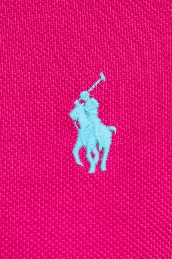 Βαμβακερό φόρεμα Polo Ralph Lauren 211799490 ροζ