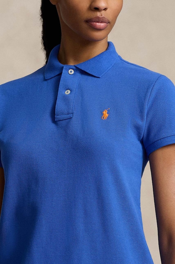 Βαμβακερό φόρεμα Polo Ralph Lauren 211799490 μπλε SS26