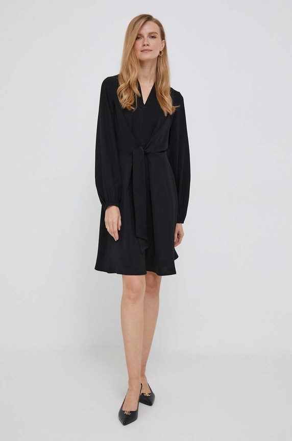 Dkny sukienka tkanina czarny DD3G2174