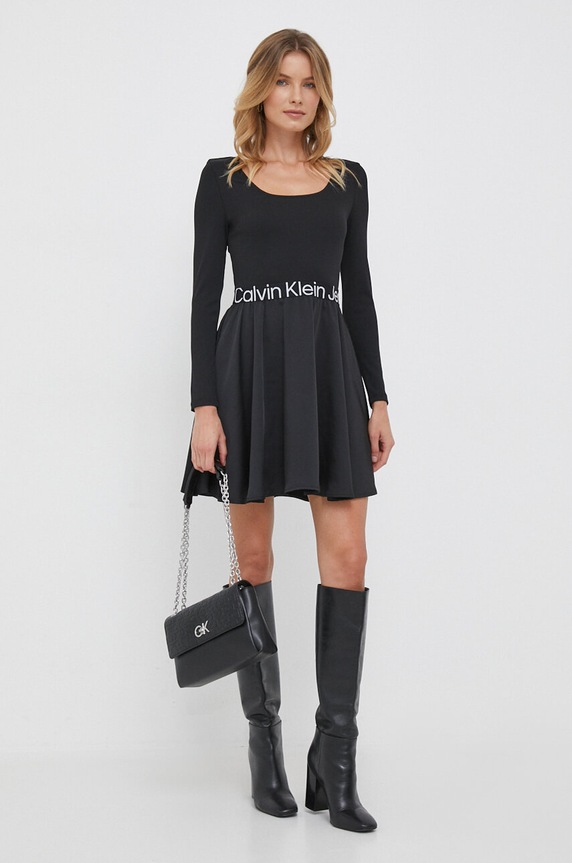 Calvin Klein Jeans sukienka J20J222714 czarny AW23