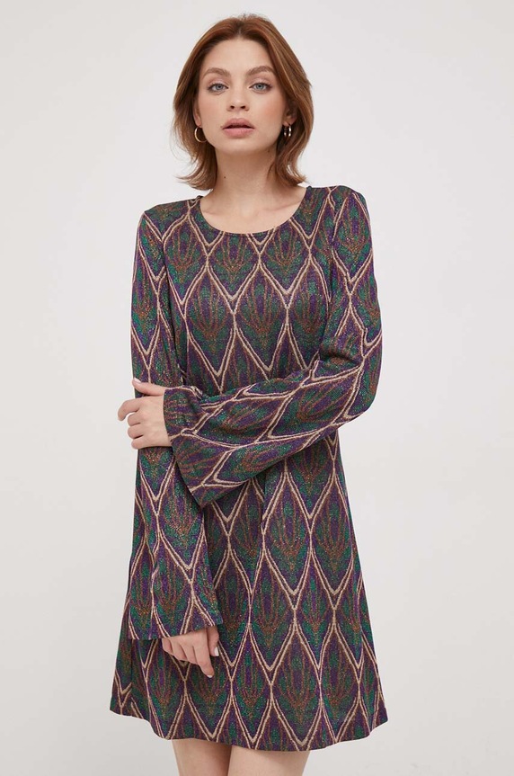 Artigli rochie mini multicolor AA37352.VIOLA/VERDE