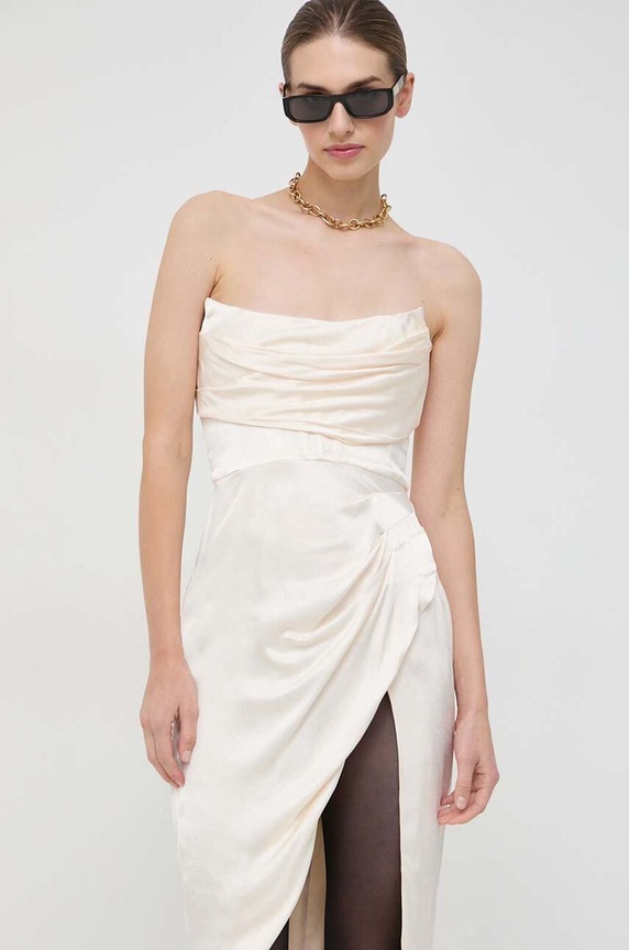 Odzież Bardot sukienka 59125DB.GOLD/IVORY beżowy