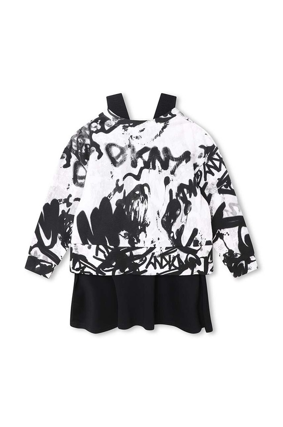 Dětské šaty a mikina Dkny D32888.162.174 bílá AW23