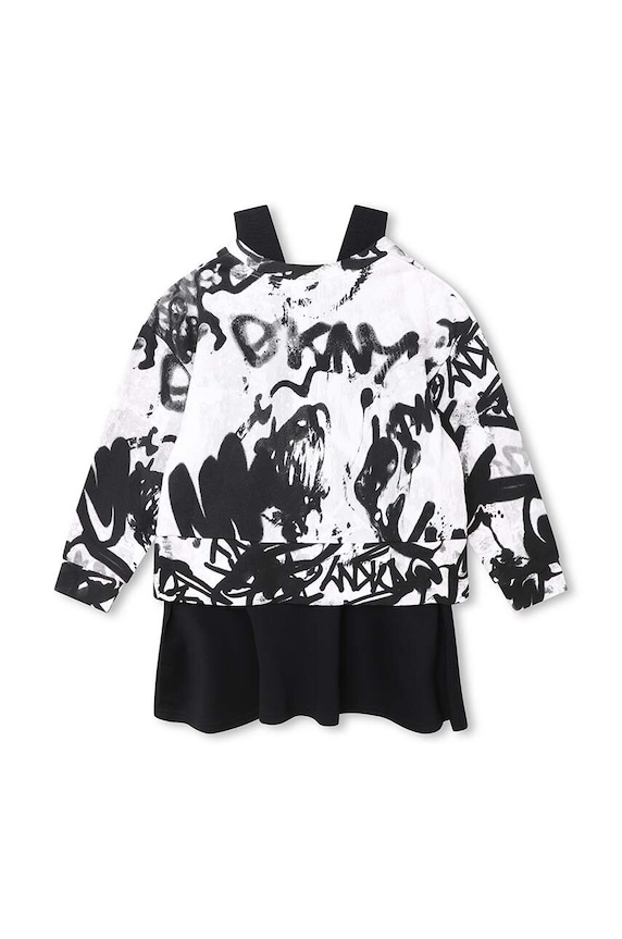 Dětské šaty a mikina Dkny D32888.162.174 bílá AW23