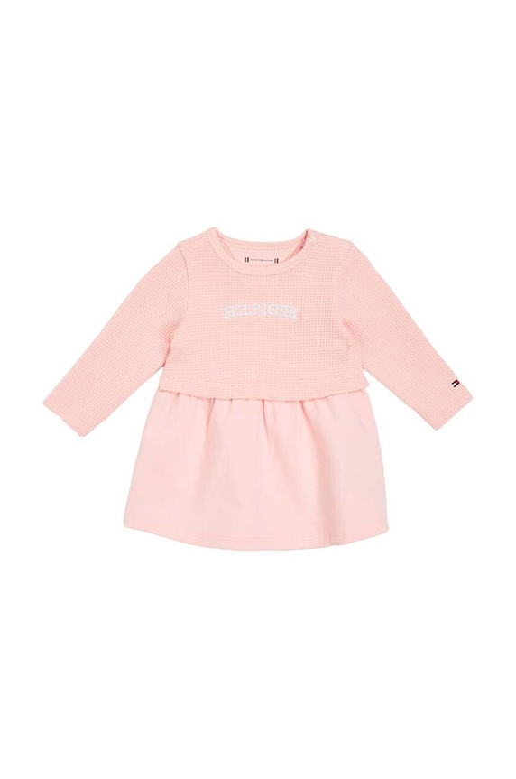 Tommy Hilfiger sukienka dziecięca długi różowy KN0KN01694.9BYX