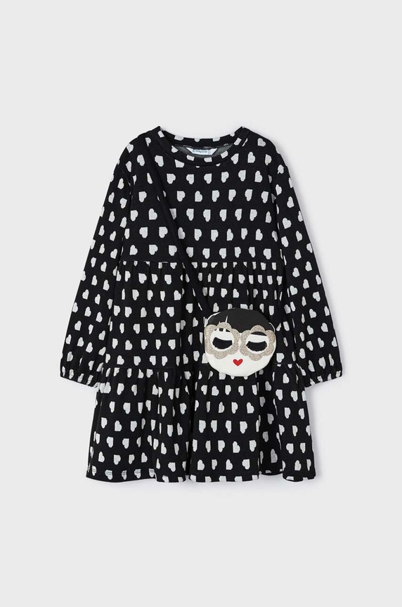 Lány Mayoral gyerek ruha 4932.6K.Mini.9BYX fekete