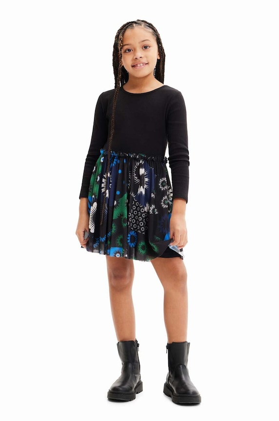 Παιδικό φόρεμα Desigual 23WGVK06 μαύρο AW23