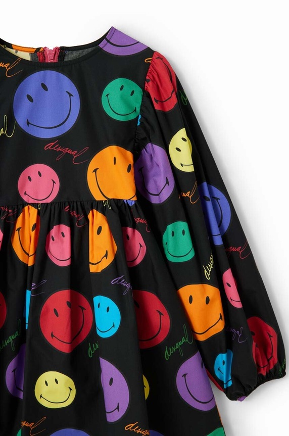 Desigual vestito di cotone bambina nero 23WGVW04
