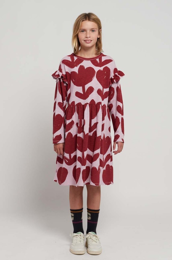Детска памучна рокля Bobo Choses 223AC103