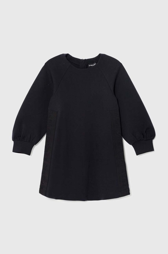 Dievčenské šaty Emporio Armani s elastanom tmavomodrá 6R3A08.1JHSZ