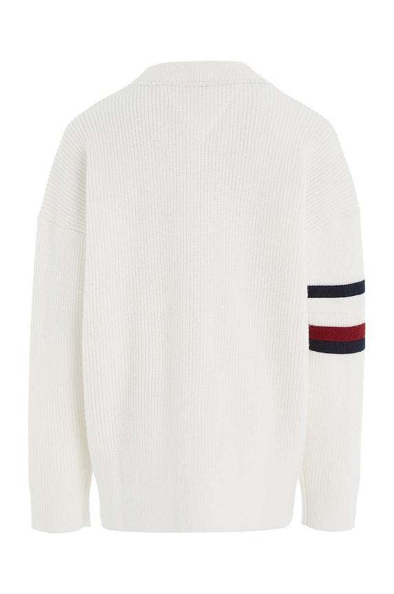 Chlapec Detský bavlnený kardigan Tommy Hilfiger KB0KB08366.128.176.9BYX biela