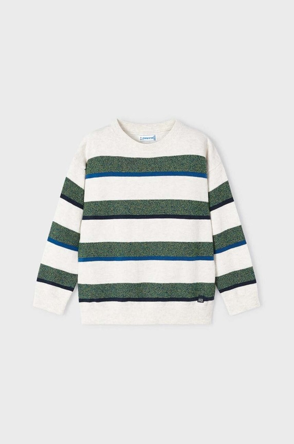 Mayoral sweter z domieszką wełny dziecięcy 4325.5F.Mini.9BYX zielony AW23