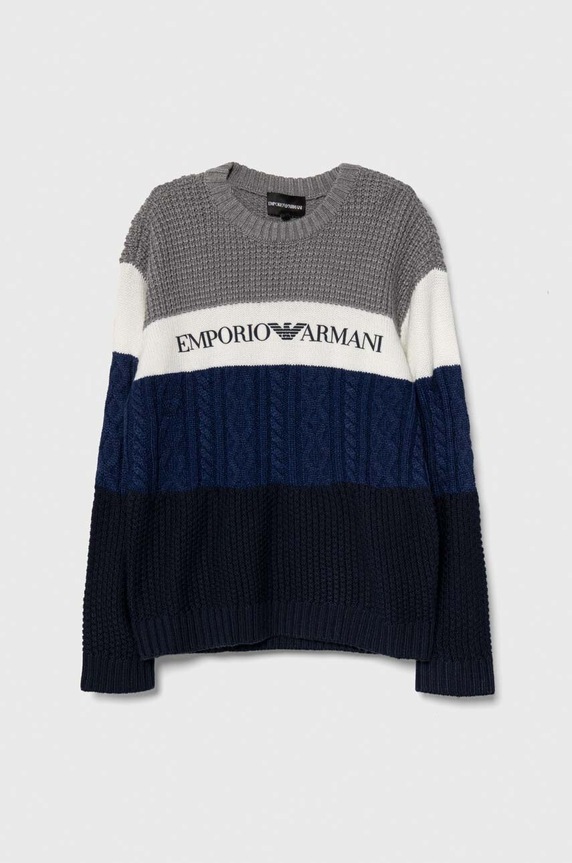 Emporio Armani gyerek gyapjú pulóver mintás szürke 6R4M59.4MHEZ