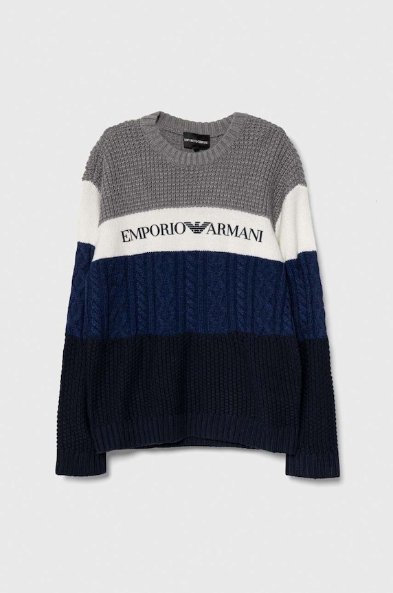 Emporio Armani gyerek gyapjú pulóver mintás szürke 6R4M59.4MHEZ