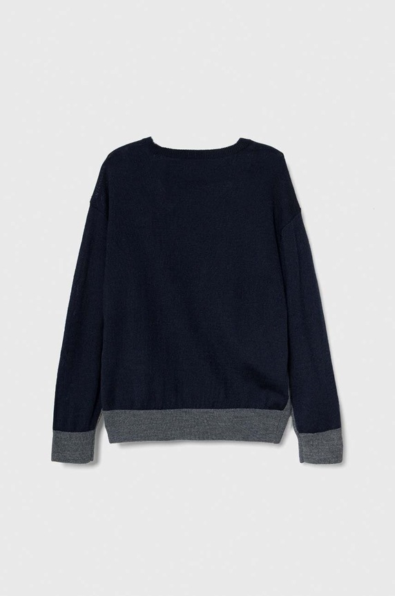 Dětský vlněný svetr Emporio Armani 6R4M62.4MHGZ námořnická modř AW23