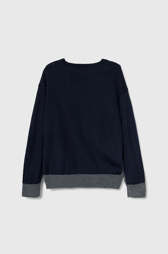 Dětský vlněný svetr Emporio Armani 6R4M62.4MHGZ námořnická modř AW23