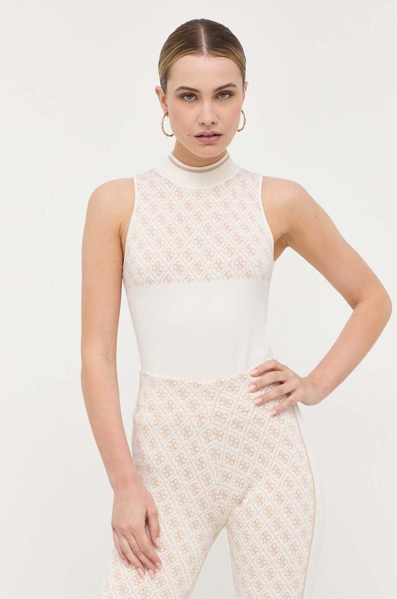 Топ Guess slim бежевый W3YR26.Z37K0