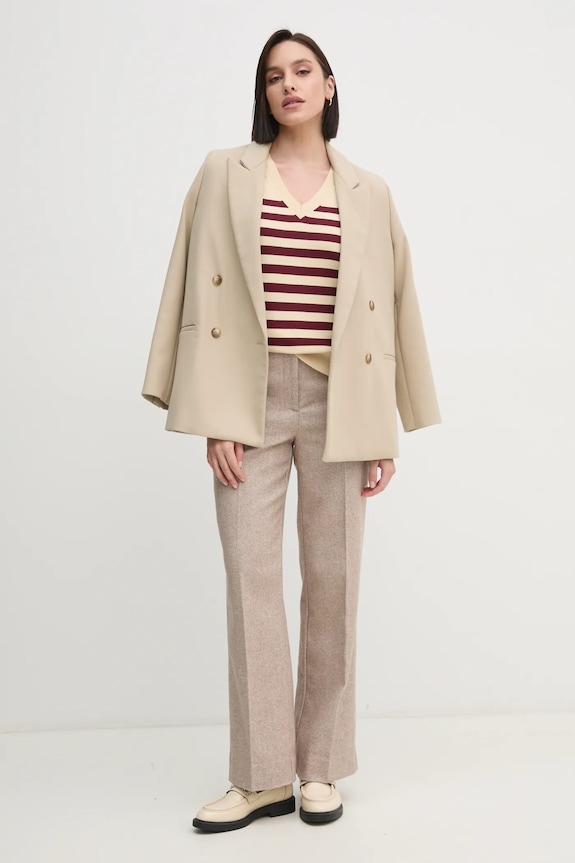 Πουλόβερ Tommy Hilfiger WW0WW40098 μπεζ SS26