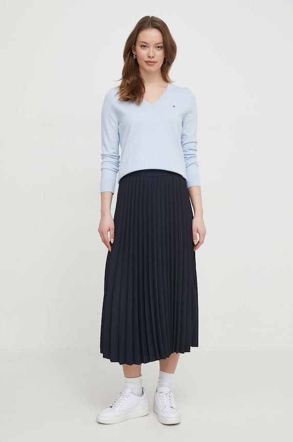 Svetr Tommy Hilfiger WW0WW40098 modrá SS26