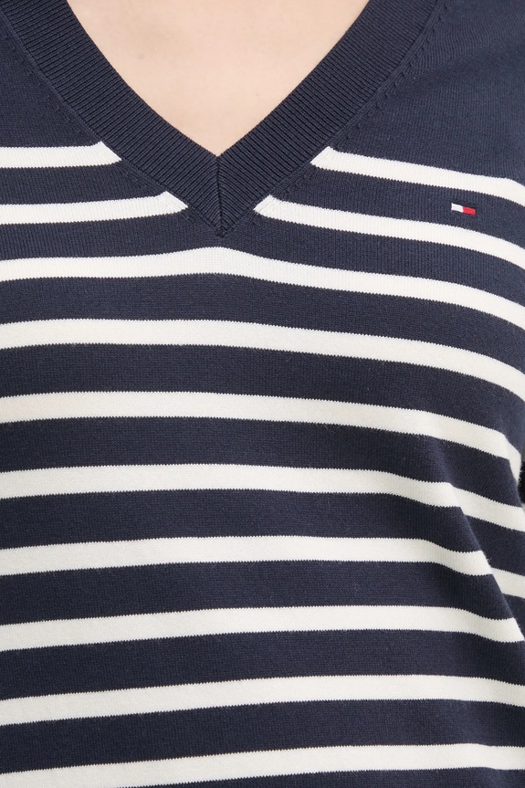 Sveter Tommy Hilfiger WW0WW40098 tmavomodrá