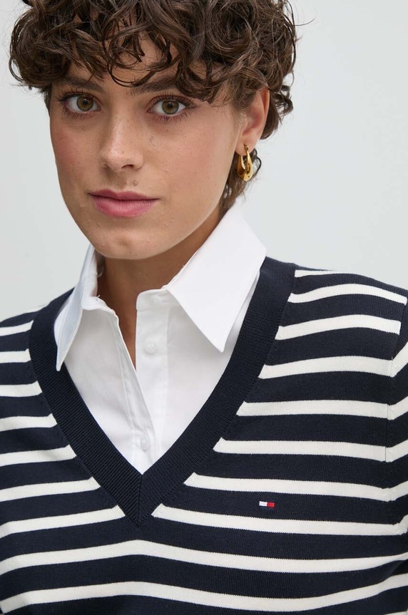 Ρούχα Πουλόβερ Tommy Hilfiger WW0WW40098 σκούρο μπλε