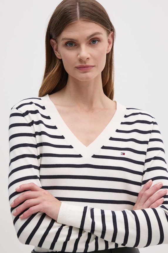 Tommy Hilfiger pulover subtiri bleumarin WW0WW40098
