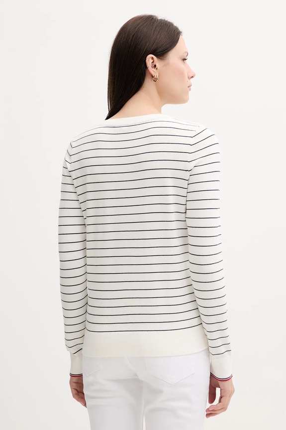Ρούχα Πουλόβερ Tommy Hilfiger WW0WW40099 λευκό