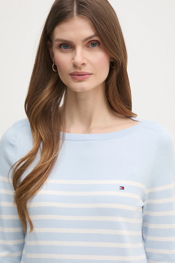 Sveter Tommy Hilfiger modrá WW0WW40099