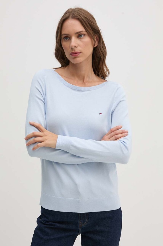 Πουλόβερ Tommy Hilfiger μπλε WW0WW40099