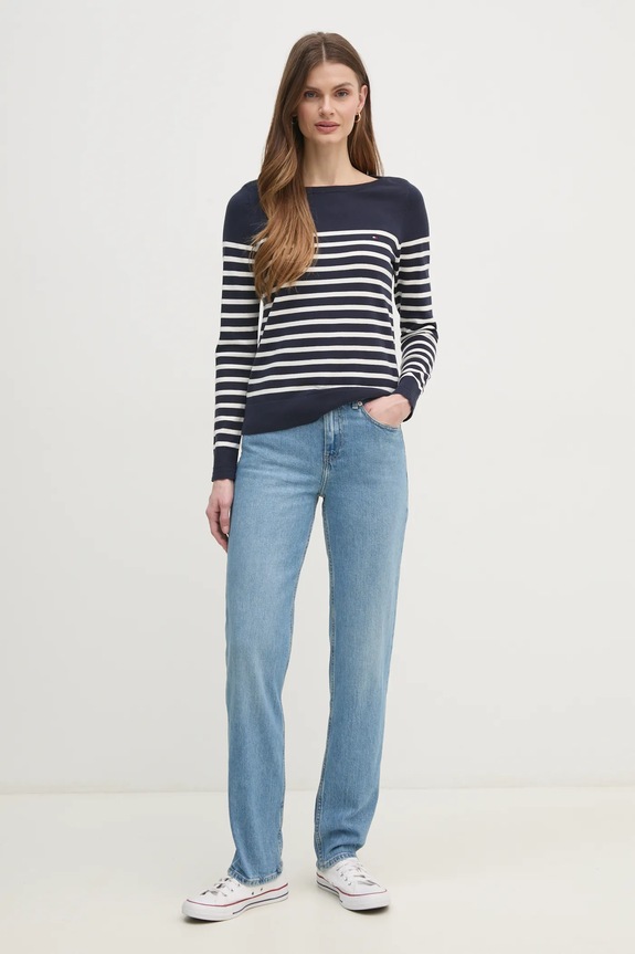 Tommy Hilfiger pulóver WW0WW40099 sötétkék AW25