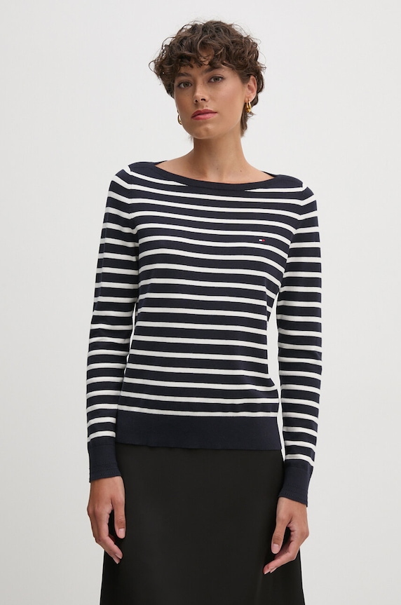 Πουλόβερ Tommy Hilfiger σκούρο μπλε WW0WW40099