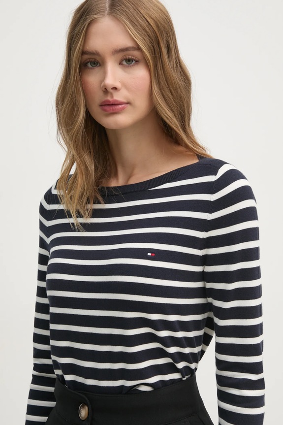 Πουλόβερ Tommy Hilfiger WW0WW40099 σκούρο μπλε AW25