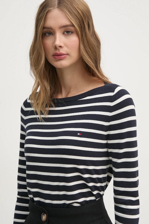 Πουλόβερ Tommy Hilfiger WW0WW40099 σκούρο μπλε AW25